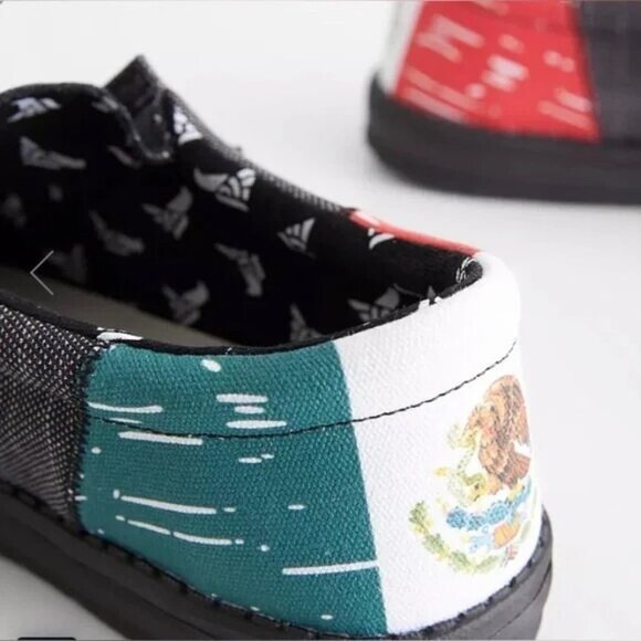 Hey Dude Wally Funk Hecho Mens 11 Shoes Mexico Flag Slip On Comfort Sneakers NEW - Picture 3 of 14